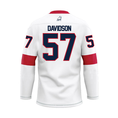 Samford - NCAA Football : Web Davidson - White Hockey Jersey-1