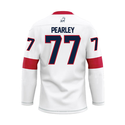 Samford - NCAA Football : Kaleb Pearley - White Hockey Jersey-1