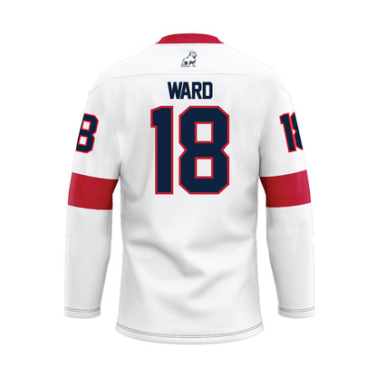 Samford - NCAA Football : Torrey Ward - White Hockey Jersey-1