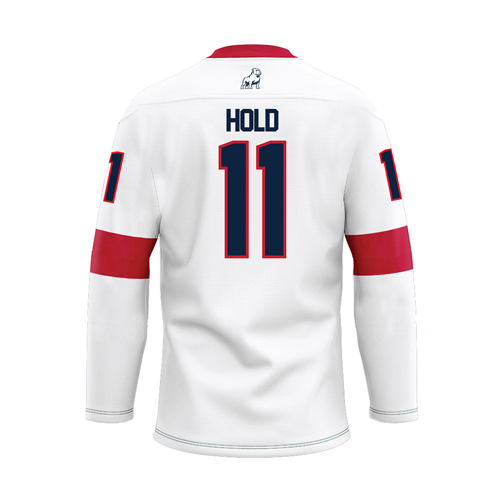 Samford - NCAA Football : William Hold - White Fashion Hockey Jersey