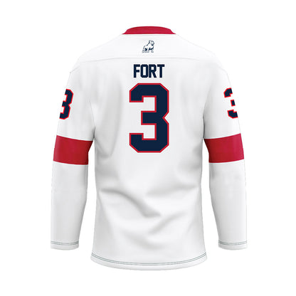 Samford - NCAA Men's Basketball : Trey Fort - White Hockey Jersey-1