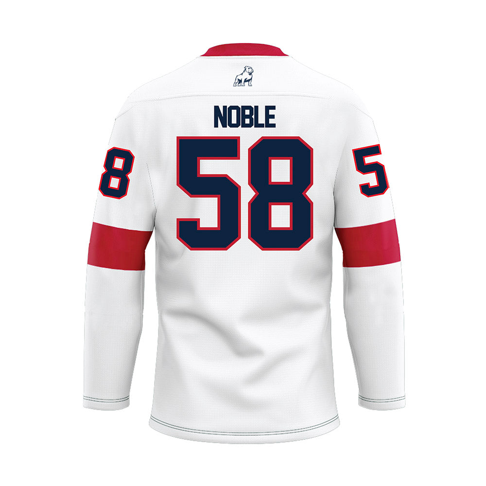 Samford - NCAA Football : Chris Noble - White Hockey Jersey