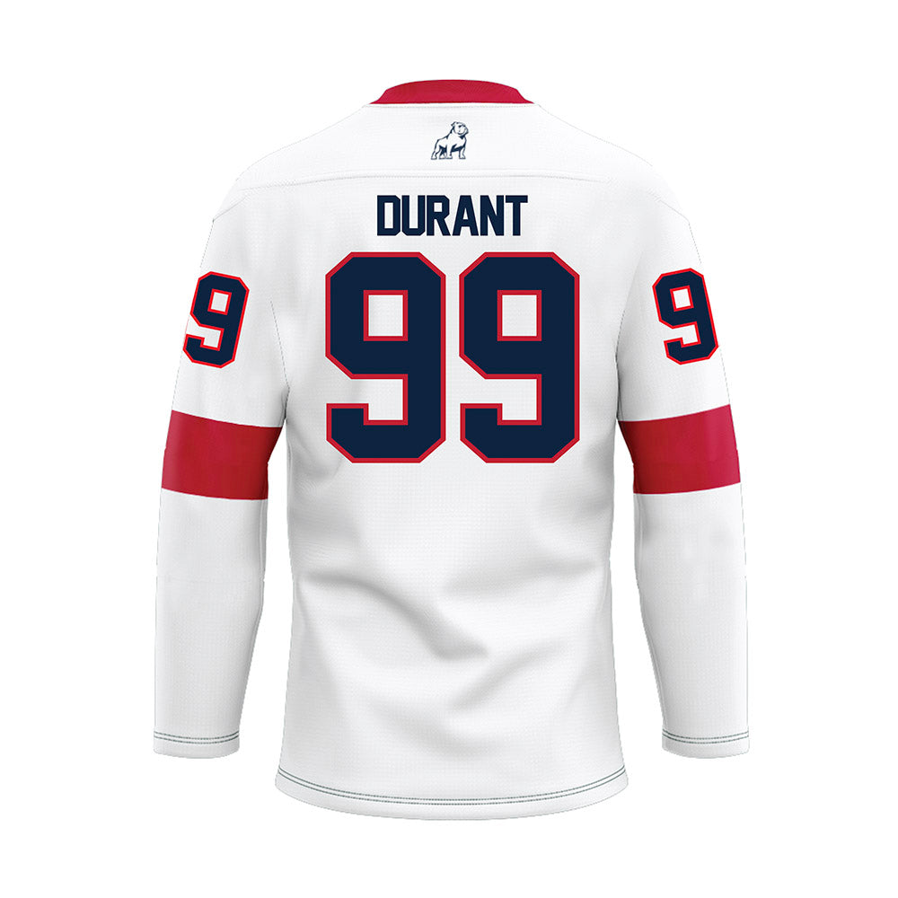 Samford - NCAA Football : Tyler Durant - White Hockey Jersey-1
