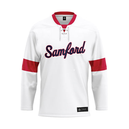Samford - NCAA Men's Tennis : Parker Free - White Hockey Jersey-0