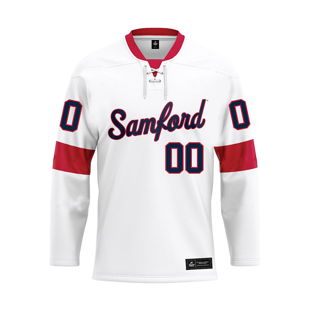 Samford - NCAA Baseball : Bray Touchstone - White Hockey Jersey-0