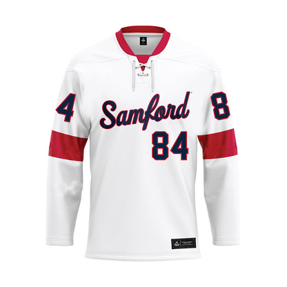 Samford - NCAA Football : Sam Pickett III - White Hockey Jersey-0