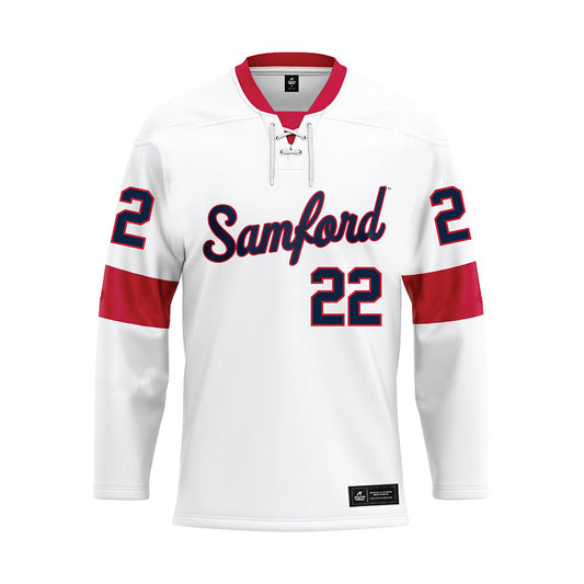 Samford - NCAA Football : Mason Bryant - White Hockey Jersey-0