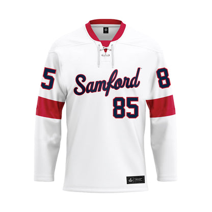 Samford - NCAA Football : Nicholas Bookman - White Hockey Jersey-0