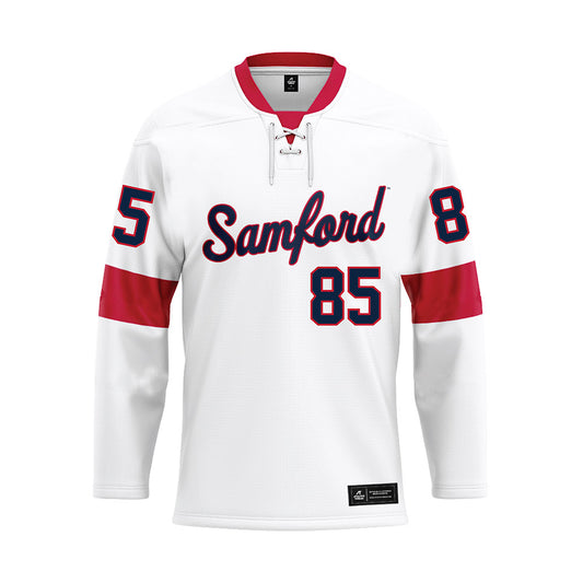 Samford - NCAA Football : Nicholas Bookman - White Hockey Jersey-0