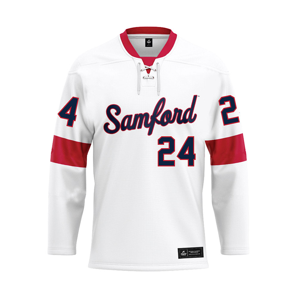 Samford - NCAA Baseball : Cameron Keshock - White Hockey Jersey-0