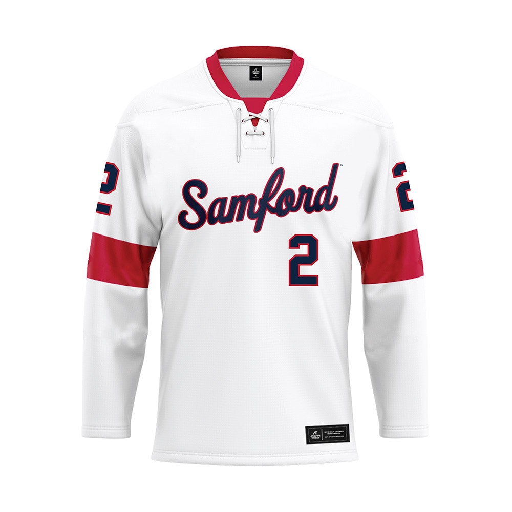 Samford - NCAA Women's Basketball : Avary Brewer - White Hockey Jersey-0