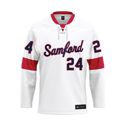 Samford - NCAA Football : Tristan Williams - White Hockey Jersey-0