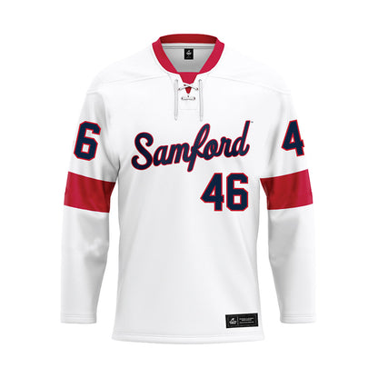 Samford - NCAA Football : Andrew Jordan - White Hockey Jersey-0