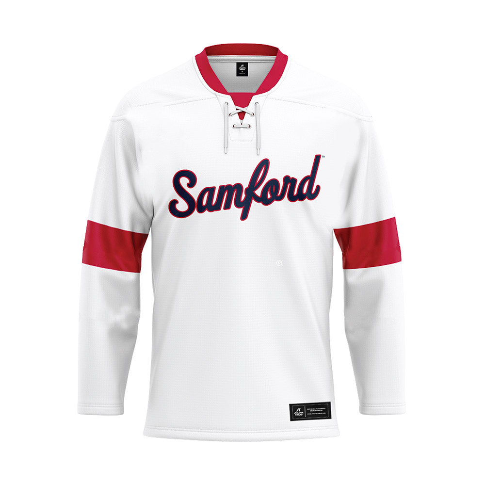 Samford - NCAA Men's Track & Field : Tyke Tabor - White Hockey Jersey