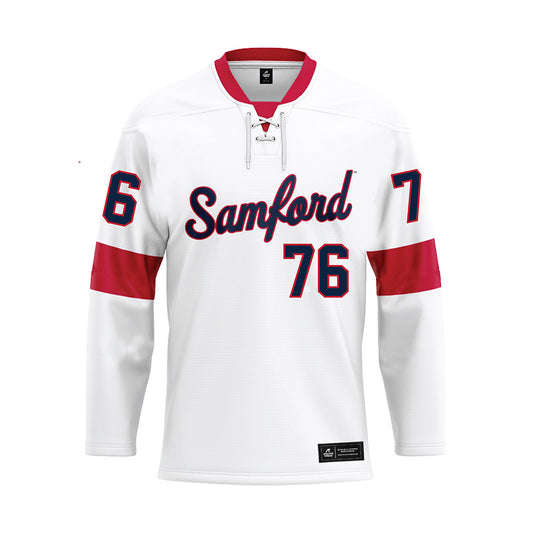 Samford - NCAA Football : Michael Snow - White Hockey Jersey-0