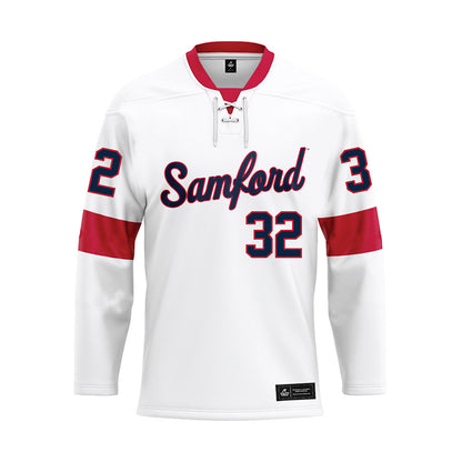 Samford - NCAA Football : Noah Jones - White Hockey Jersey-0