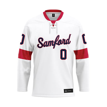 Samford - NCAA Men's Basketball : Isaiah Campbell-Finch - White Hockey Jersey-0