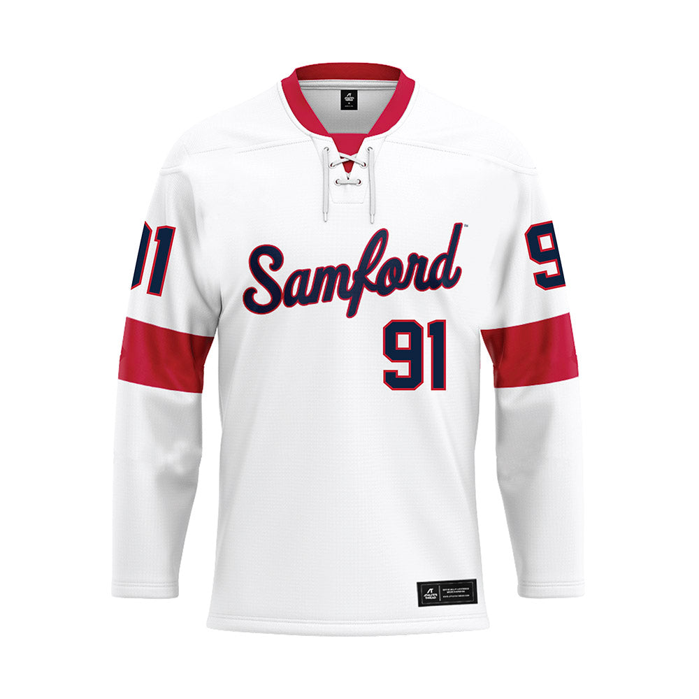 Samford - NCAA Football : Romello Cooper - White Hockey Jersey-0