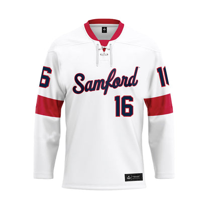 Samford - NCAA Baseball : Easton Nelms - White Hockey Jersey-0