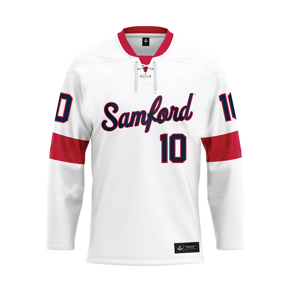 Samford - NCAA Women's Basketball : Aubrey Blankenship - White Hockey Jersey-0