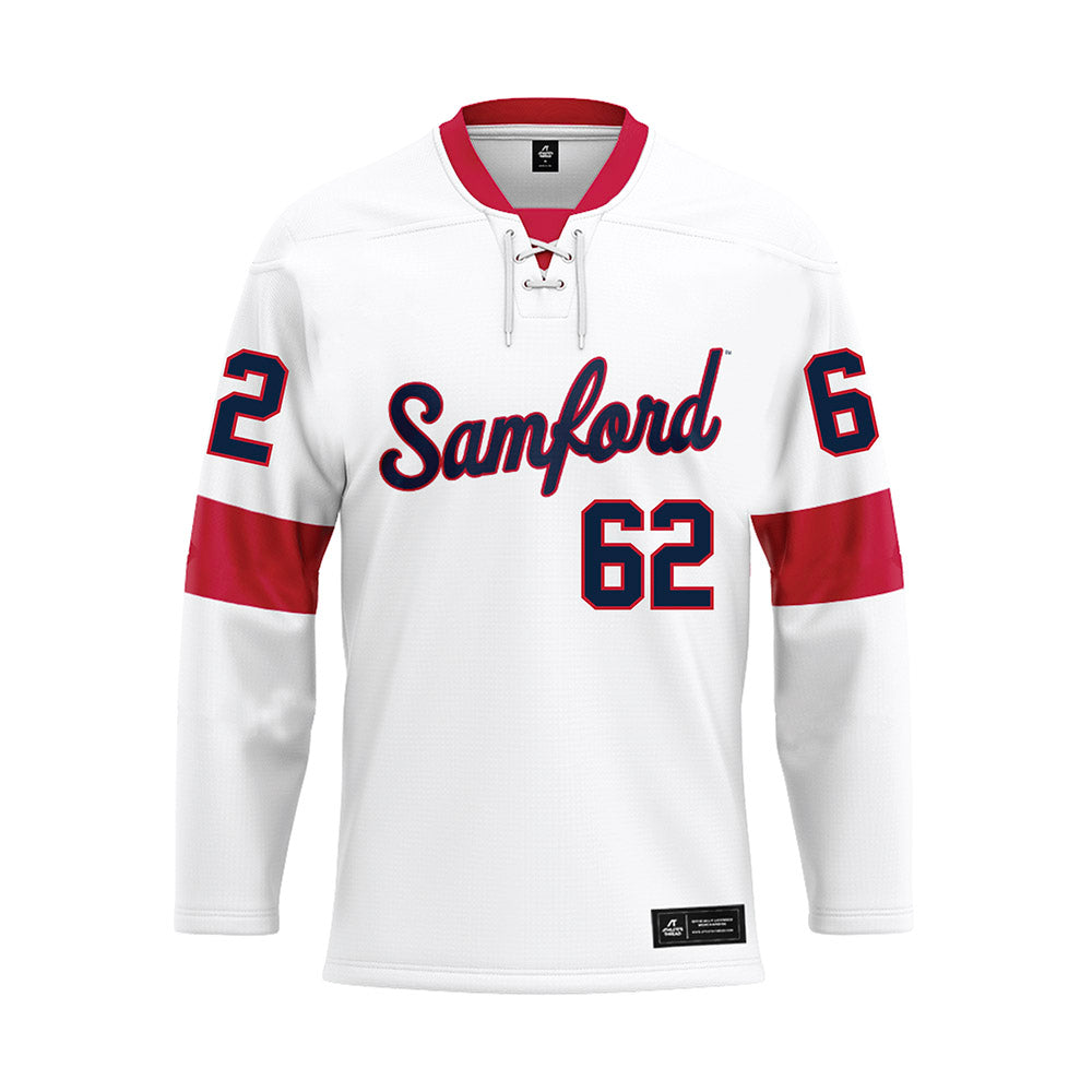 Samford - NCAA Football : Parker Peacock - White Hockey Jersey-0