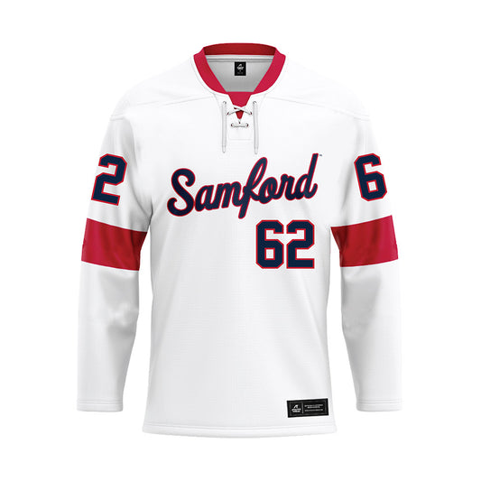 Samford - NCAA Football : Parker Peacock - White Hockey Jersey-0