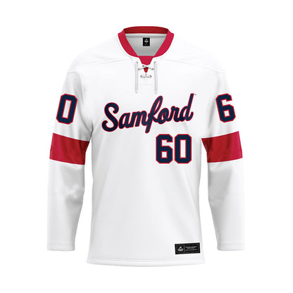 Samford - NCAA Football : Hank Weber - White Hockey Jersey-0