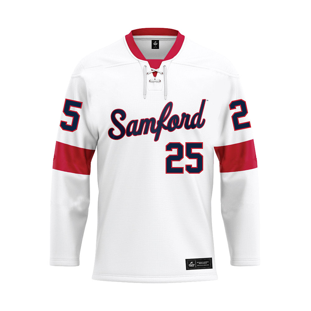 Samford - NCAA Football : Jadon Loving - White Hockey Jersey