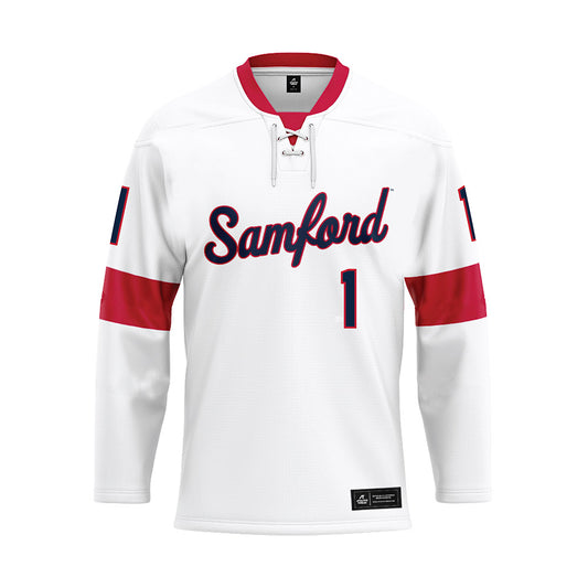 Samford - NCAA Men's Basketball : DaJion Humphrey - White Hockey Jersey-0