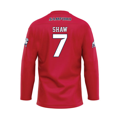 Samford - NCAA Softball : Olivia Shaw - Red Hockey Jersey-1