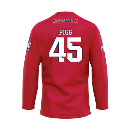 Samford - NCAA Football : Cannon Pigg - Red Hockey Jersey-1