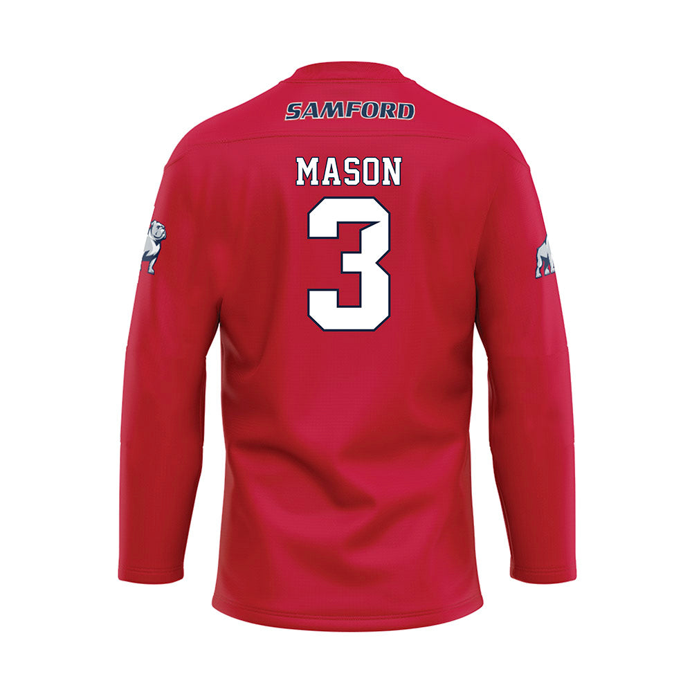 Samford - NCAA Football : E. Jai Mason - Maroon Hockey Jersey