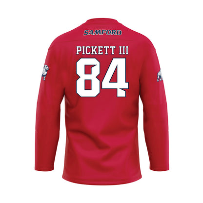 Samford - NCAA Football : Sam Pickett III - Red Hockey Jersey-1