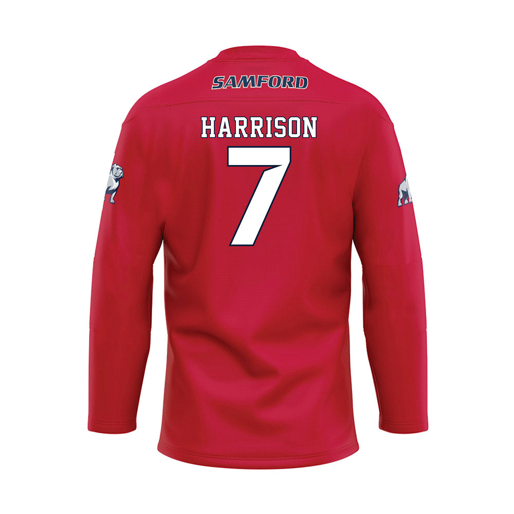 Samford - NCAA Men's Tennis : Seb Harrison - Red Hockey Jersey-1