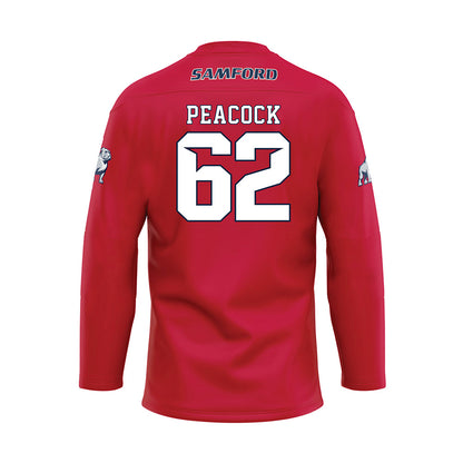 Samford - NCAA Football : Parker Peacock - Red Hockey Jersey-1
