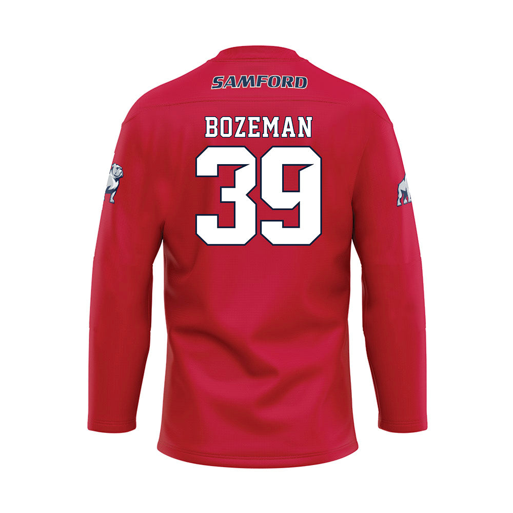 Samford - NCAA Baseball : Charlie Bozeman - Red Hockey Jersey-1