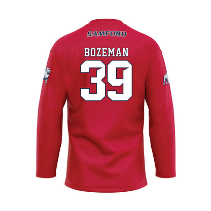 Samford - NCAA Baseball : Charlie Bozeman - Red Hockey Jersey-1