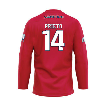 Samford - NCAA Baseball : Angelo Prieto - Red Hockey Jersey
