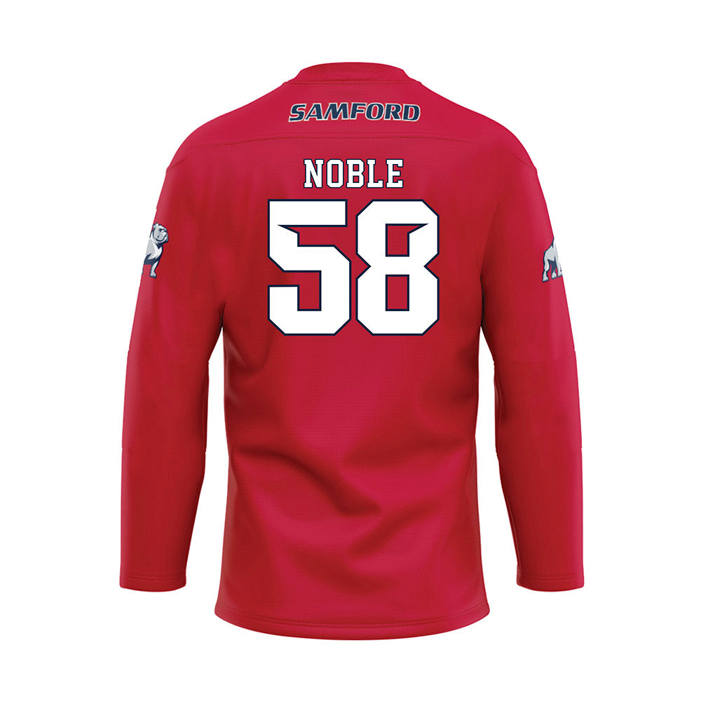 Samford - NCAA Football : Chris Noble - Red Hockey Jersey