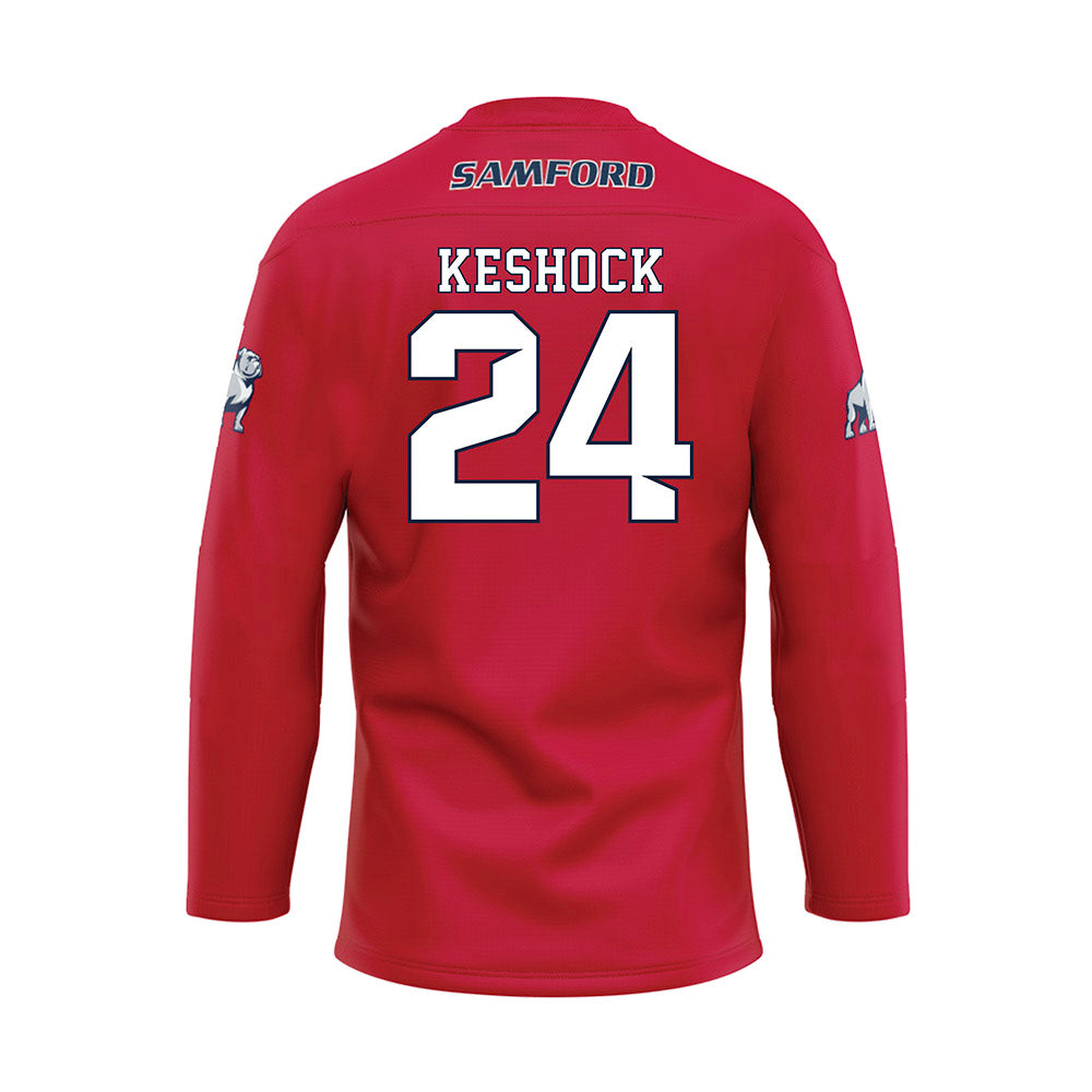 Samford - NCAA Baseball : Cameron Keshock - Red Hockey Jersey-1