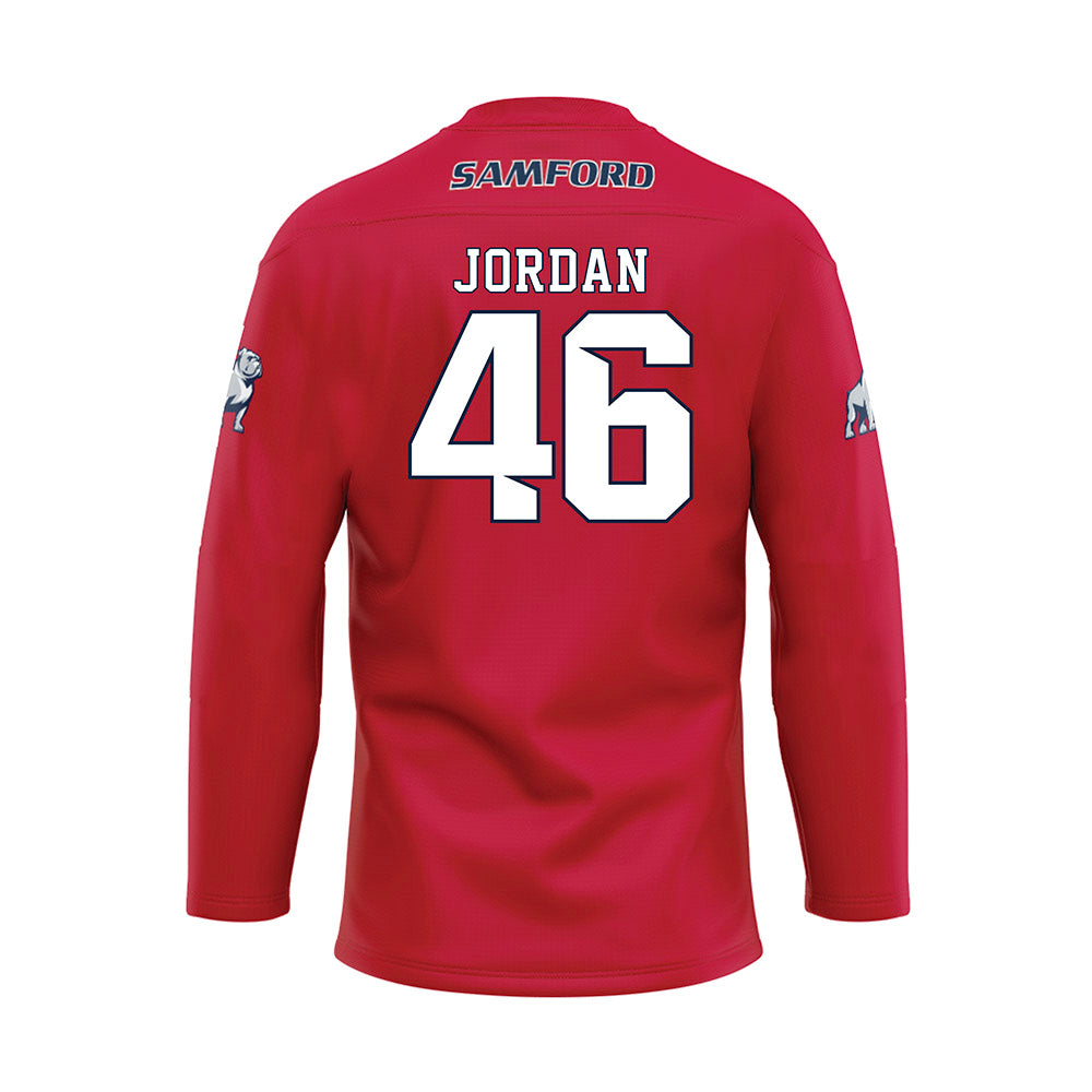 Samford - NCAA Football : Andrew Jordan - Red Hockey Jersey-1