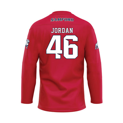 Samford - NCAA Football : Andrew Jordan - Red Hockey Jersey-1