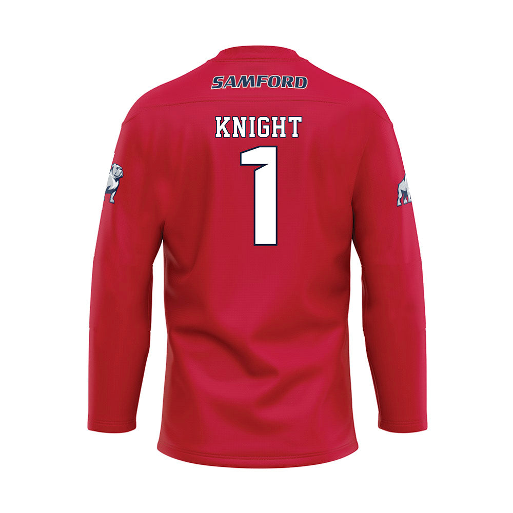 Samford - NCAA Women's Basketball : Jada Knight - Red Hockey Jersey-1