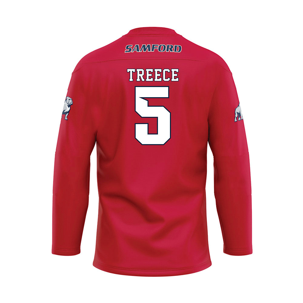 Samford - NCAA Softball : Olivia Treece - Red Hockey Jersey-1