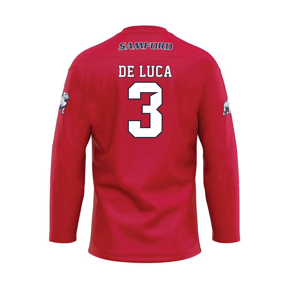 Samford - NCAA Women's Soccer : Samantha De Luca - Red Hockey Jersey