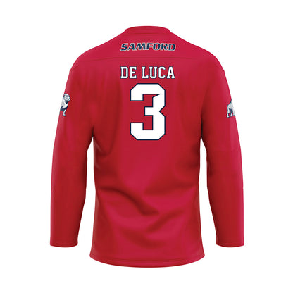 Samford - NCAA Women's Soccer : Samantha De Luca - Red Hockey Jersey