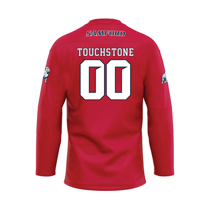 Samford - NCAA Baseball : Bray Touchstone - Red Hockey Jersey-1