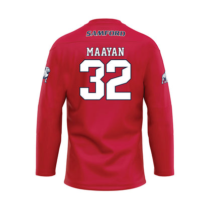 Samford - NCAA Women's Basketball : Yael Maayan - Red Hockey Jersey-1