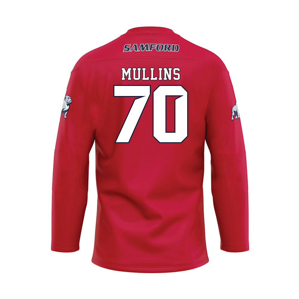 Samford - NCAA Football : Crosby Mullins - Red Hockey Jersey-1