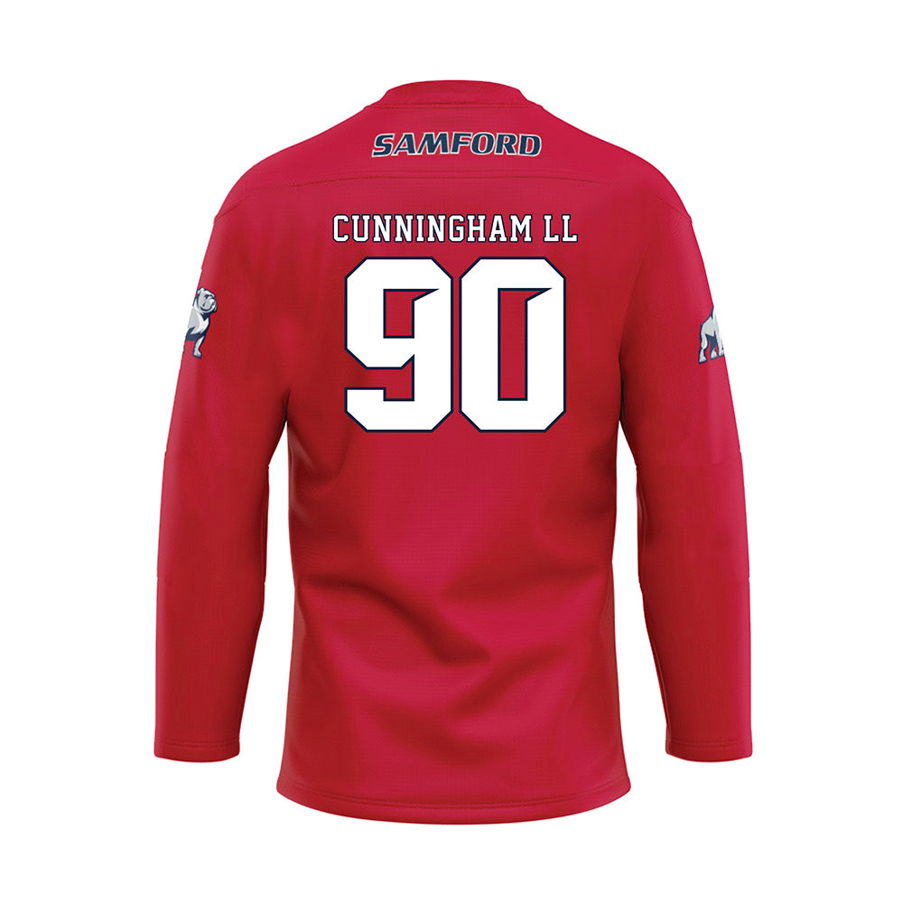 Samford - NCAA Football : Conroy Cunningham ll - Red Hockey Jersey